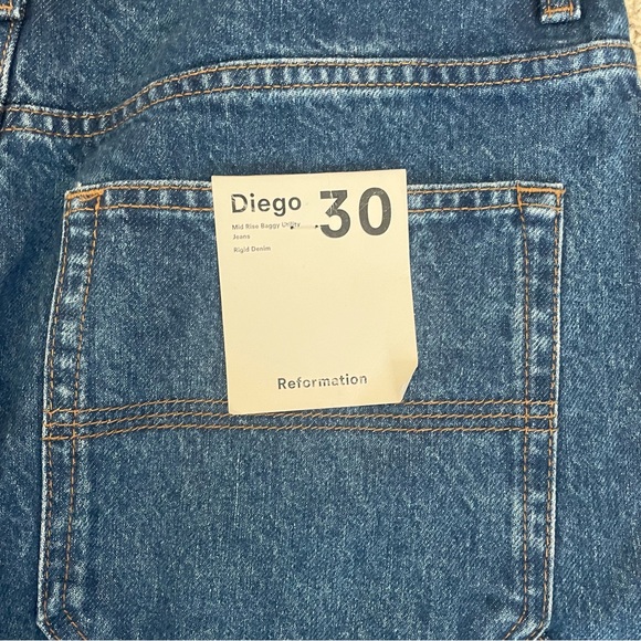 Reformation Diego Mid-Rise Baggy Utility Jeans 30 Cleary Anthropologie NEW - Picture 11 of 12